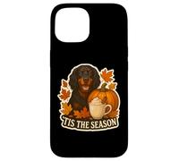 Tis The Season Gordon Setter Dog Autunno Autunno Zucca Spice Custodia per iPhone 15