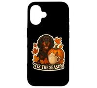 Tis The Season Gordon Setter Dog Autunno Autunno Zucca Spice Custodia per iPhone 16