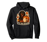 Tis The Season Gordon Setter Dog Autunno Autunno Zucca Spice Felpa con Cappuccio
