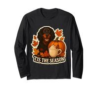 Tis The Season Gordon Setter Dog Autunno Autunno Zucca Spice Maglia a Manica