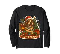 Tis The Season Grand Basset Griffon Vendeen Dog Christmas Maglia a Manica