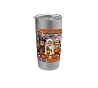 Tis The Season Halloween Monkey Witch Ghost Monkey Lovers Bicchiere termico in acciaio inox doppia parete