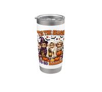 Tis The Season Halloween Monkey Witch Ghost Monkey Lovers Bicchiere termico in acciaio inox doppia parete