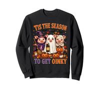 Tis The Season Halloween Pig Witch Ghost Pig Lovers Felpa