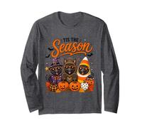 Tis The Season Halloween Raven Pumpkin Costume Maglia a Manica