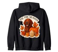 Tis The Season Irish Setter Dog Fall Autunn Pumpkin Spice Felpa con Cappuccio