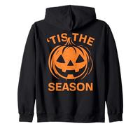 'Tis The Season Jack O Lanterna Zucca Faccia Halloween Divertente Felpa con Cappuccio