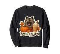 Tis The Season Keeshond Dog Fall Autumn Pumpkin Spice Latte Felpa