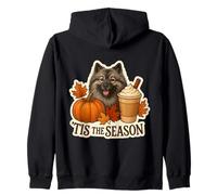 Tis The Season Keeshond Dog Fall Autumn Pumpkin Spice Latte Felpa con Cappuccio