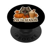 Tis The Season Keeshond Dog Fall Autumn Pumpkin Spice Latte PopSockets PopGrip Adesivo
