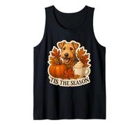 Tis The Season Lakeland Terrier Dog Autunno Autunno Ringraziamento Canotta