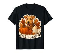 Tis The Season Lakeland Terrier Dog Autunno Autunno Ringraziamento Maglietta