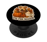 Tis The Season Lakeland Terrier Dog Autunno Autunno Ringraziamento PopSockets PopGrip Adesivo