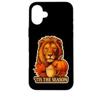 Tis The Season Leone Autunno Autunno Zucca Spezie Leo King Cup Custodia per iPhone 16 Plus