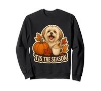 Tis The Season Lhasa Apso Cane Autunno Autunno Zucca Spice Carino Felpa