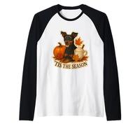 Tis The Season Manchester Terrier - Zucca Autunnale Maglia con Maniche Raglan