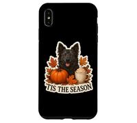 Tis The Season Mudi Dog, tazza con foglie di zucca, autunno e autunno Custodia per iPhone XS Max