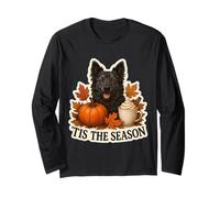 Tis The Season MUDI Dog, Tazza con Foglie di Zucca, Autunno e Autunno Maglia a Manica