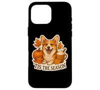 Tis The Season Pembroke Welsh Corgi Dog Autunno Zucca Custodia per iPhone 16 Pro Max