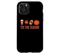 Tis The Season Pumpkin Spice Latte Calcio Foglia Autunno Autunno Custodia per iPhone 11 Pro