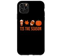 Tis The Season Pumpkin Spice Latte Calcio Foglia Autunno Autunno Custodia per iPhone 11 Pro Max