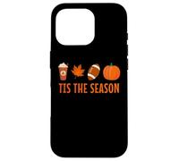 Tis The Season Pumpkin Spice Latte Calcio Foglia Autunno Autunno Custodia per iPhone 16 Pro