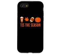 Tis The Season Pumpkin Spice Latte Calcio Foglia Autunno Autunno Custodia per iPhone SE (2020) / 7/8