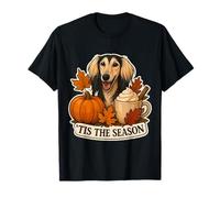 Tis The Season Saluki Dog Owner Autunno Autunno Zucca Spice Maglietta