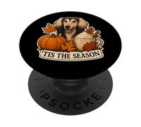 Tis The Season Saluki Dog Owner Autunno Autunno Zucca Spice PopSockets PopGrip Adesivo