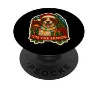 Tis The Season - Setter a forma di cane irlandese, rosso e bianco PopSockets PopGrip Adesivo