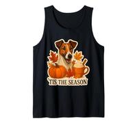 Tis The Season Smooth Fox Terrier Cane Autunno Autunno Zucca Canotta