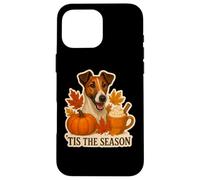 Tis The Season Smooth Fox Terrier Cane Autunno Autunno Zucca Custodia per iPhone 16 Pro Max