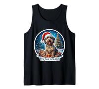 Tis The Season Spinone Italiano Cane Buon Natale Mamma papà Canotta