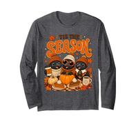 Tis The Season Thanksgiving Raven Pumpkin Costume Maglia a Manica