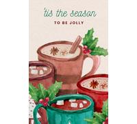 "’Tis the Season to Be Jolly" Christmas Journal - 200 Pages, 5.5x8.5” Blank Notebook with Subtle Holiday Leaf and Berry Design | Watercolor Hot ... Writing Journal or Greeting Card Alternative