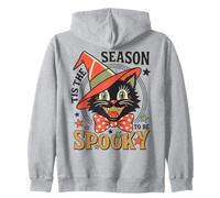 Tis The Season To Be Spooky Vampire Cat Halloween Felpa con Cappuccio