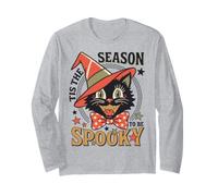 Tis The Season To Be Spooky Vampire Cat Halloween Maglia a Manica
