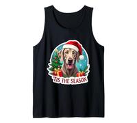 Tis The Season Weimaraner Cane Buon Natale Albero Mamma papà Canotta