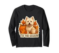 Tis The Season West Highland White Terrier Cane Autunno Autunno Maglia a Manica
