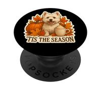 Tis The Season West Highland White Terrier Cane Autunno Autunno PopSockets PopGrip Adesivo