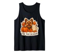 Tis The Season Yorkshire Terrier Cane Autunno Autunno Zucca Cucciolo Canotta