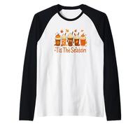 Tis The Season Zucca Spice Latte Autunno Maglia con Maniche Raglan