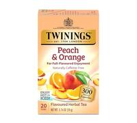 Tisana alle erbe, pesca e arancia, senza caffeina, 20 bustine di tè, 1,76 oz (50 g), Twinings
