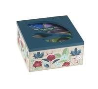 Tisana Collection - Cofanetto in Legno Azzurro 4 scomparti con 20 Tisane e Infusi Bio in Filtro Tisane 100% biologiche con materie prime di alta qualità