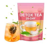 Tisana Detox 28 Giorni - Miscela di Oolong e Pesca per un Sollievo Naturale, Stimolazione del Metabolismo e Riequilibrio Quotidiano (28)