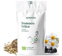 TISANA DIGESTIVA Stomaco Felice 100% Bio 100g (50 Tazze) | Tisana Sollievo Stomaco con Finocchio, Rooibos Verde, Camomilla, Tarassaco e Mirtillo REPLANTEA®