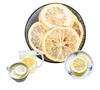 Tisana Originale Naturale Biologica Liofilizzata a Base Di Fette Di Limone Sapore Intenso Aspro E Dolce Adatta Sia per Infusione Fredda Che Calda Per Un Gusto Più Delicato E Delicato (100g)