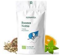 TISANA PER DORMIRE Buona Notte 100% BIO 100g (+50 Tazze) | Tisana Rilassante per Dormire con Melissa, Finocchio, Anice e Arancia REPLANTEA®