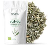 TISANA SALVIA BIO 100g (50 Tazze) | Salvia Essiccata e Tritata per Infusione | Salvia officinalis REPLANTEA