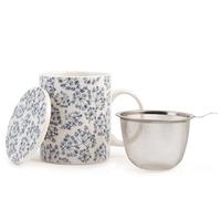 Tisaniera fiorata seta con filtro in acciaio inox cc 340